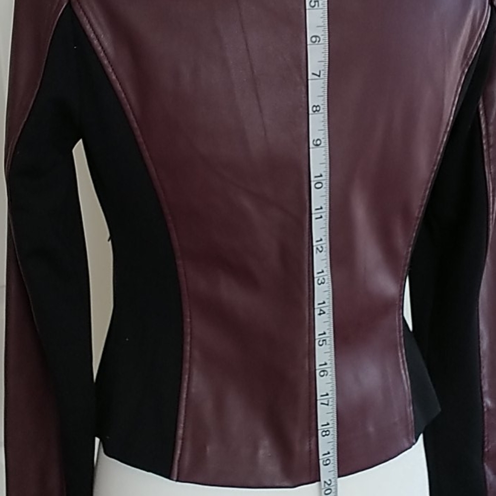 G by Giuliana faux leather & knit Jacket Sz XS - Picture 11 of 12